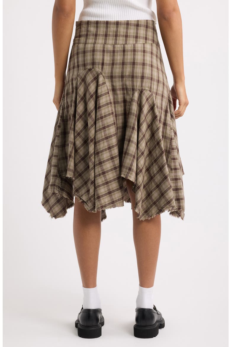 Orla Spliced Midi Skirt, Alternate, color, BROWN