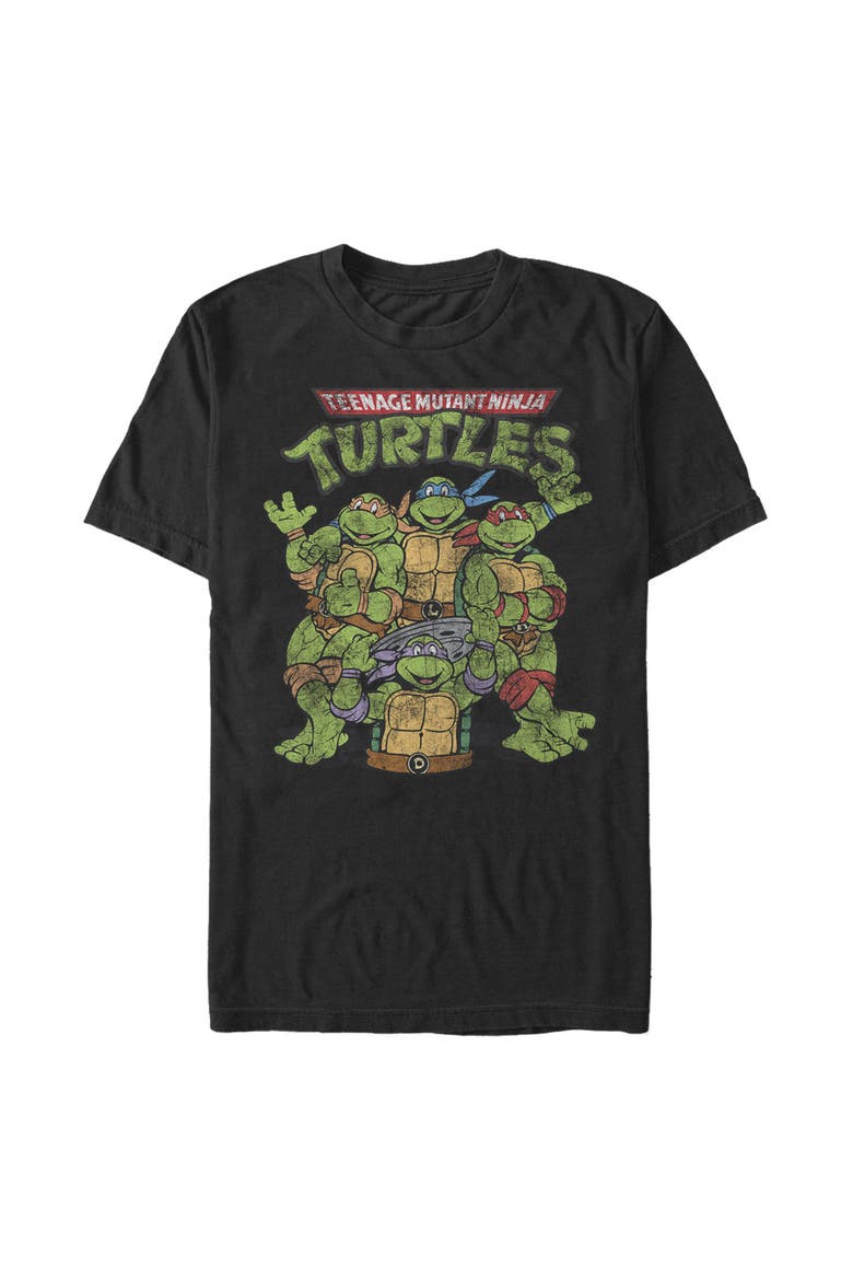 Men's Teenage Mutant Ninja Turtles Best Friend Shot Graphic Tee, Main, color, Black