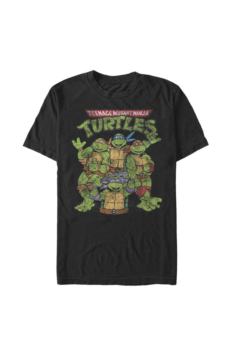 TEENAGE MUTANT NINJA TURTLES Men's Teenage Mutant Ninja Turtles Best Friend Shot Graphic T-Shirt, Main, color, Black