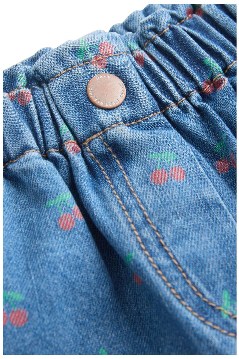 Kids' Cherry Turn Up Wide Leg Jeans, Alternate, color, BLUE