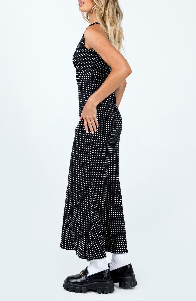 Princess Polly Nellie Polka Dot Maxi Dress, Alternate, color, Black Polka Dot