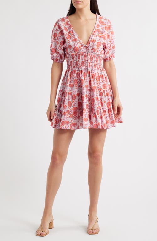 Saylor Greyson Puff Sleeve Cotton Mini Sundress