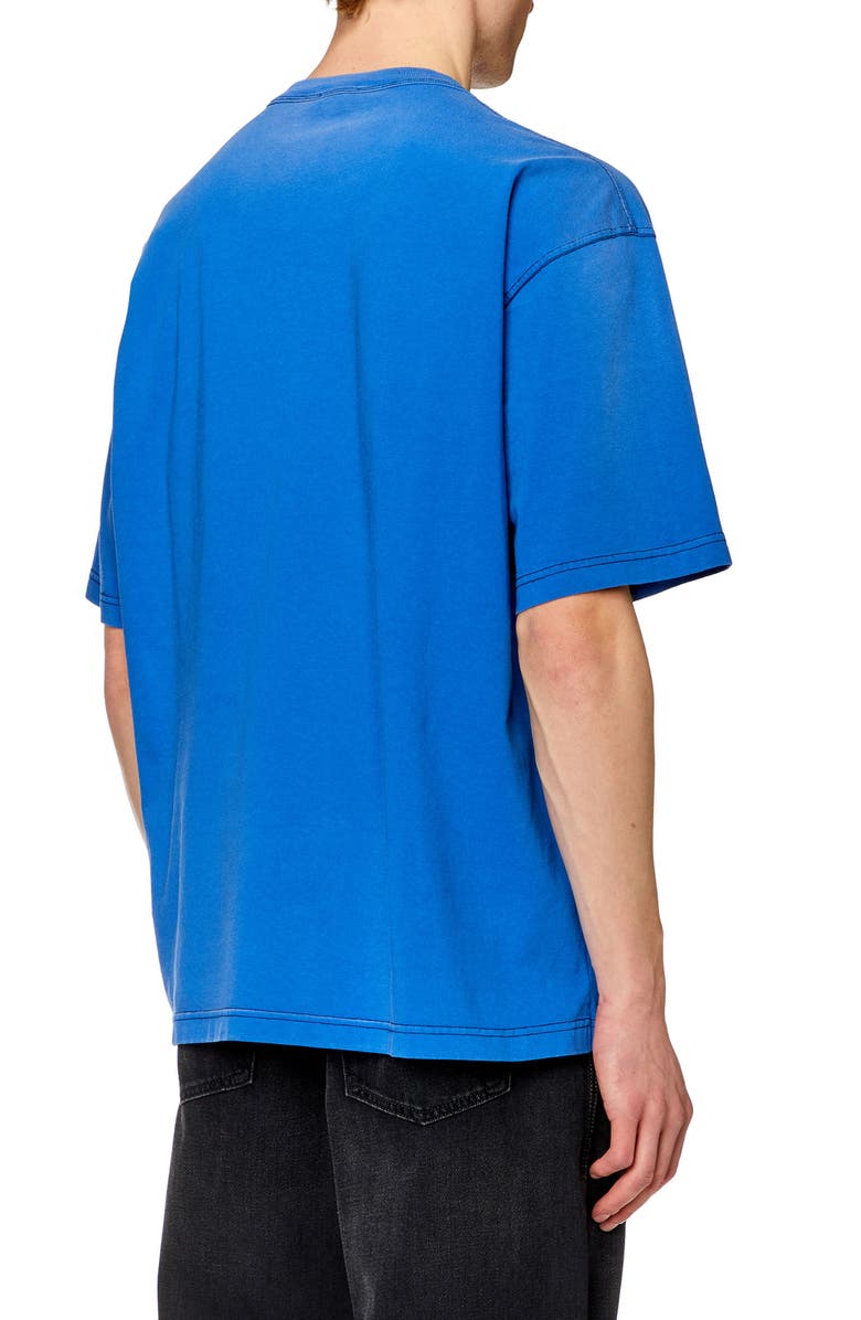 DIESEL<sup>®</sup> Distressed Collegiate Oversize Cotton T-Shirt, Alternate, color,