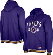 New Era Men's New Era Purple Los Angeles Lakers Throwback Vintage Pullover Hoodie