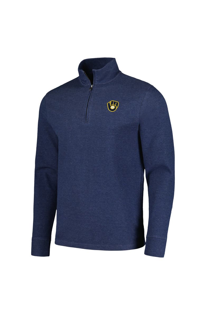 vineyard vines Men's Vineyard Vines Navy Milwaukee Brewers Saltwater Quarter-Zip Jacket, Alternate, color, 