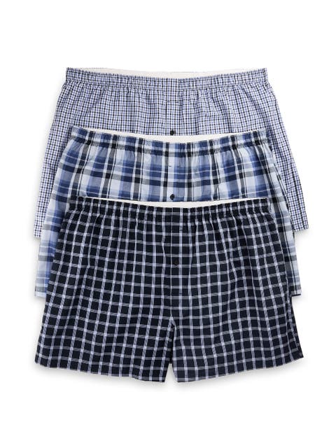 Big & Tall 3-pk Assrt 4.5 Inch Woven Boxers