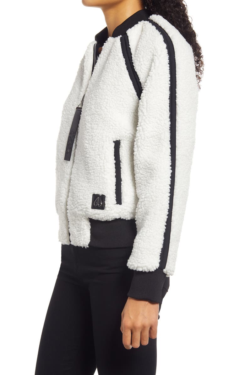 Moose Knuckles St. Urcissee High Pile Fleece Recycled Bomber Jacket, Alternate, color, 