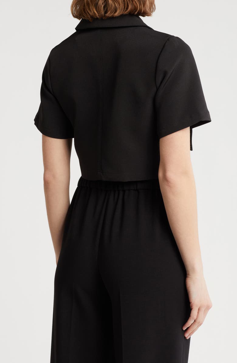 Love By Design Barcelona Short Sleeve Crop Utility Jacket, Alternate, color, Black