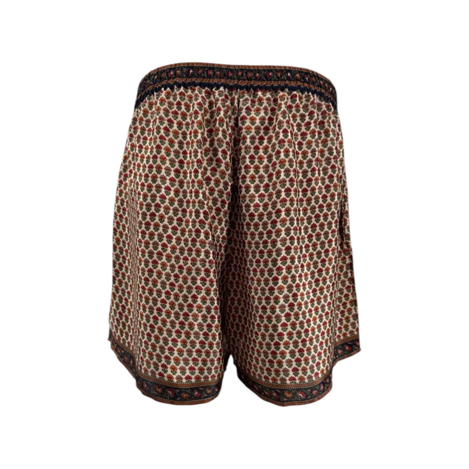 Embossed Botanical Crepe Shorts - image 2