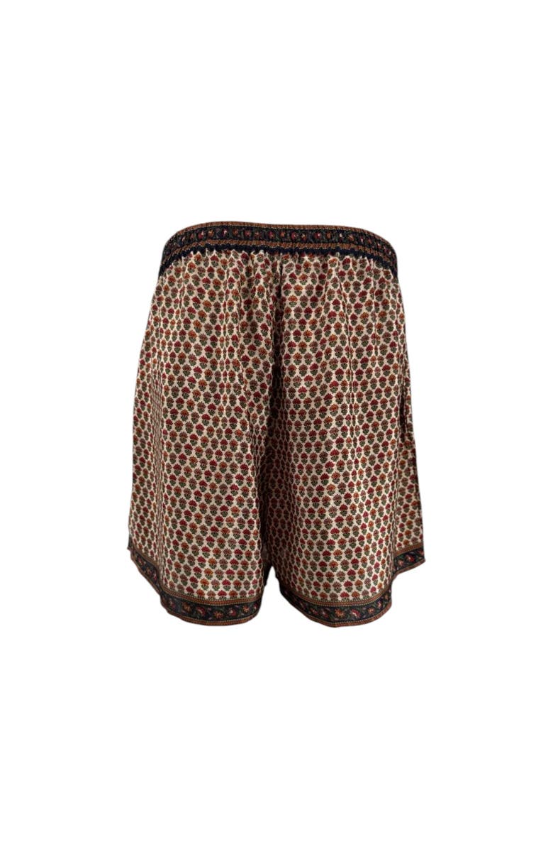 Monzlapur Embossed Botanical Crepe Shorts, Alternate, color, Copper