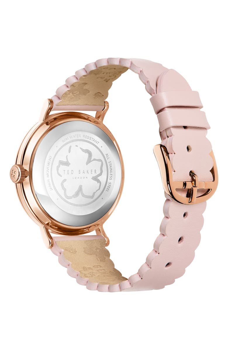 Ted Baker London Phylipa Retro Leather Strap Watch, 37mm, Alternate, color, 