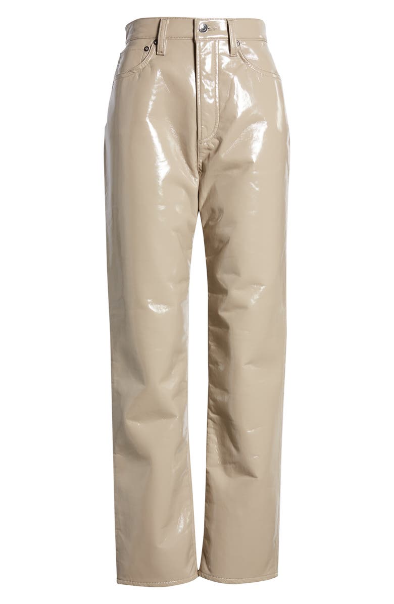 AGOLDE '90s Pinch Waist Patent Recycled Leather Blend Jeans, Alternate, color,