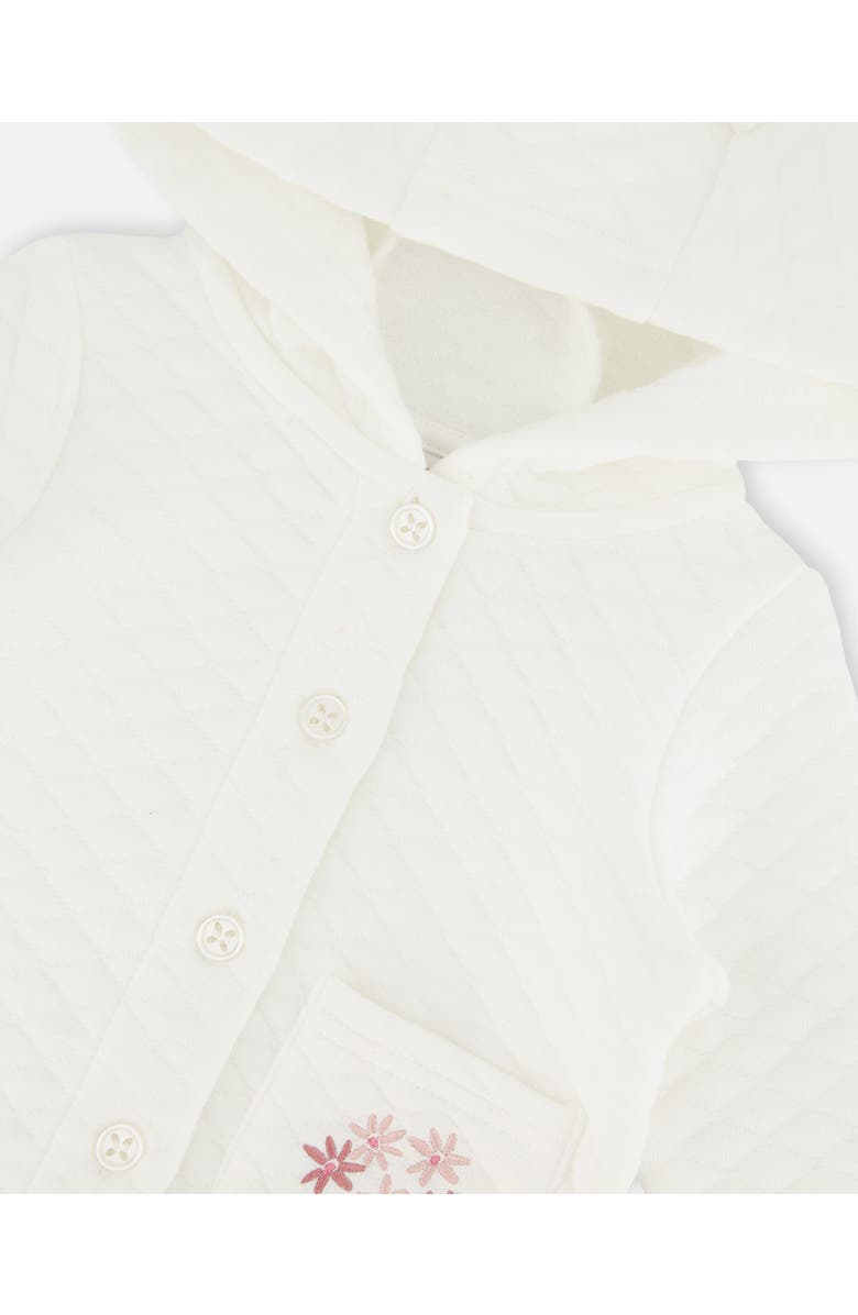 Deux par Deux Baby Girl's Quilted Jacket With Hood Snow White, Alternate, color,
