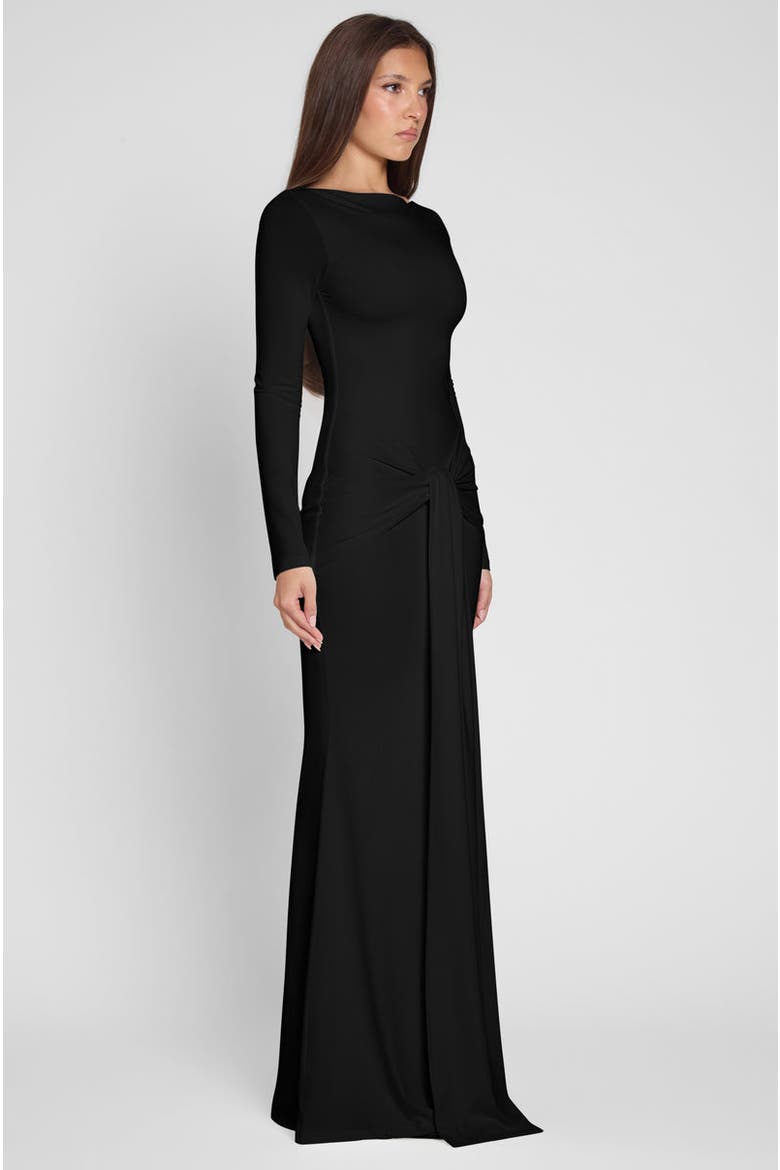 Oasis Knot Maxi Dress, Alternate, color, Black