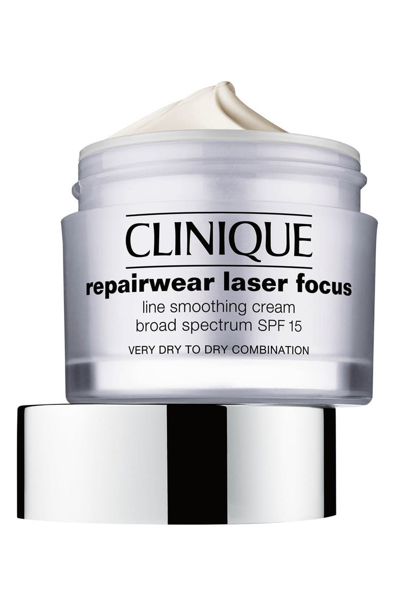 Clinique Repairwear Laser Focus SPF 15 Line Smoothing Cream for Dry to Dry Combination Skin, Alternate, color, 
