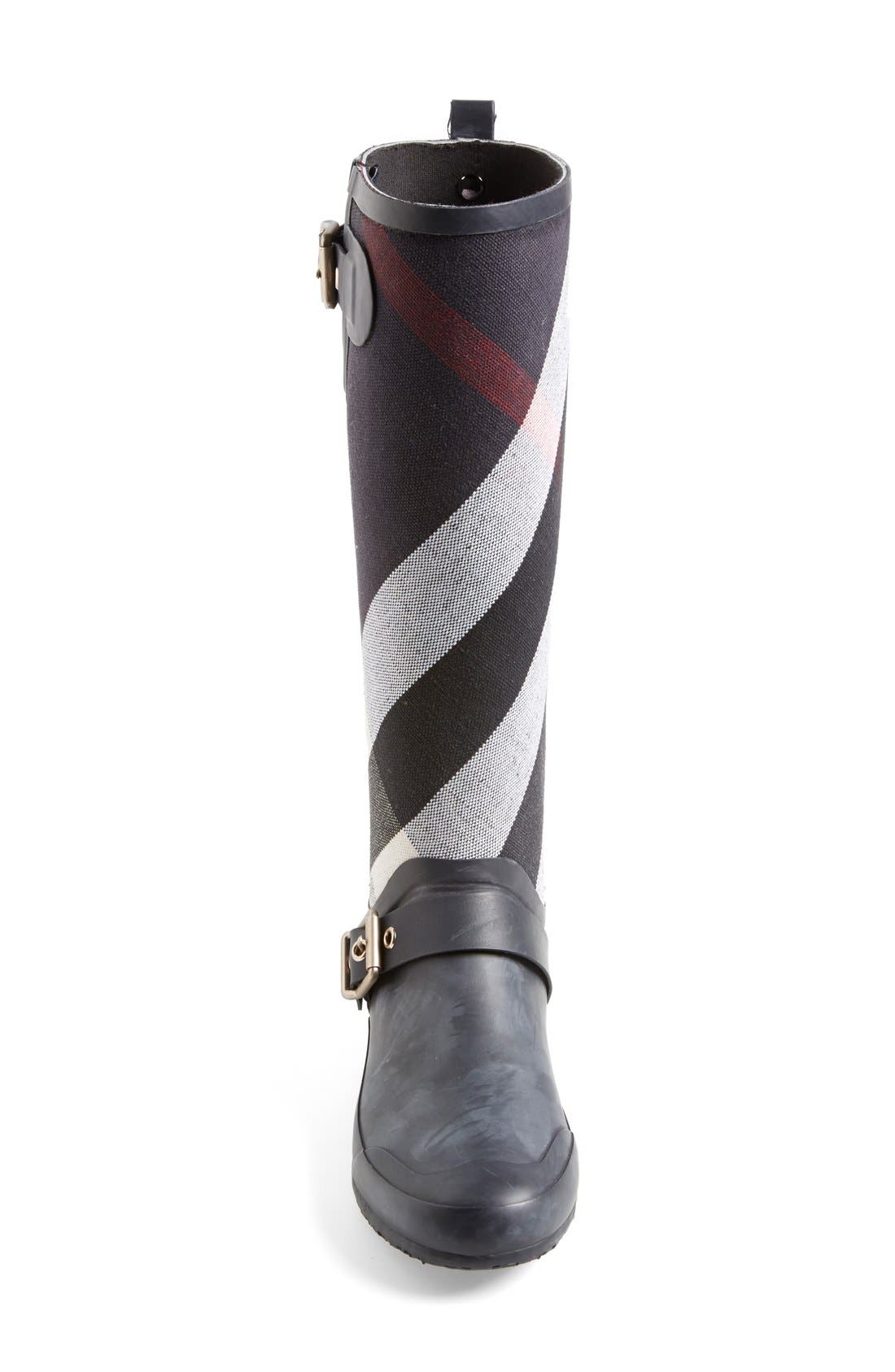 'Birkback' Rain Boot, Alternate, color, NAVY