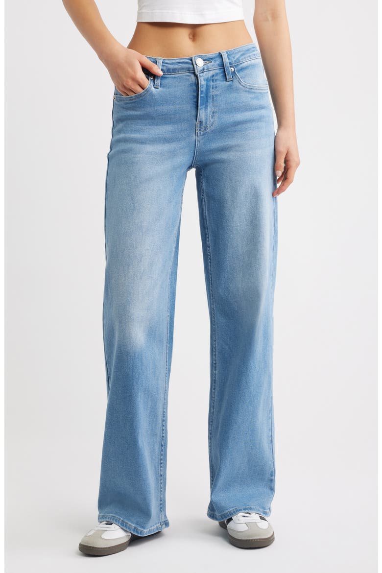 Bella High Waist Wide Leg Jeans, Main, color, LIGHT BLUE