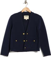 L'AGENCE Catie V-Neck Knit Blazer