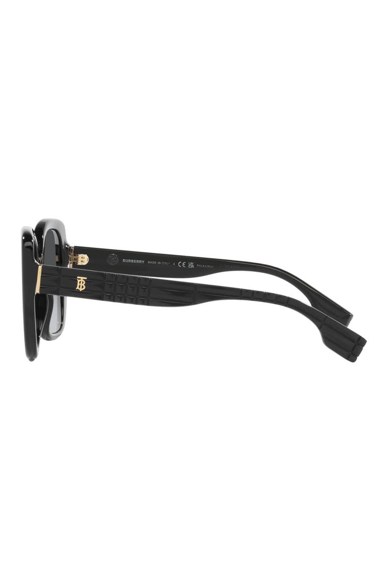 52mm Polarized Square Sunglasses, Alternate, color, BLACK