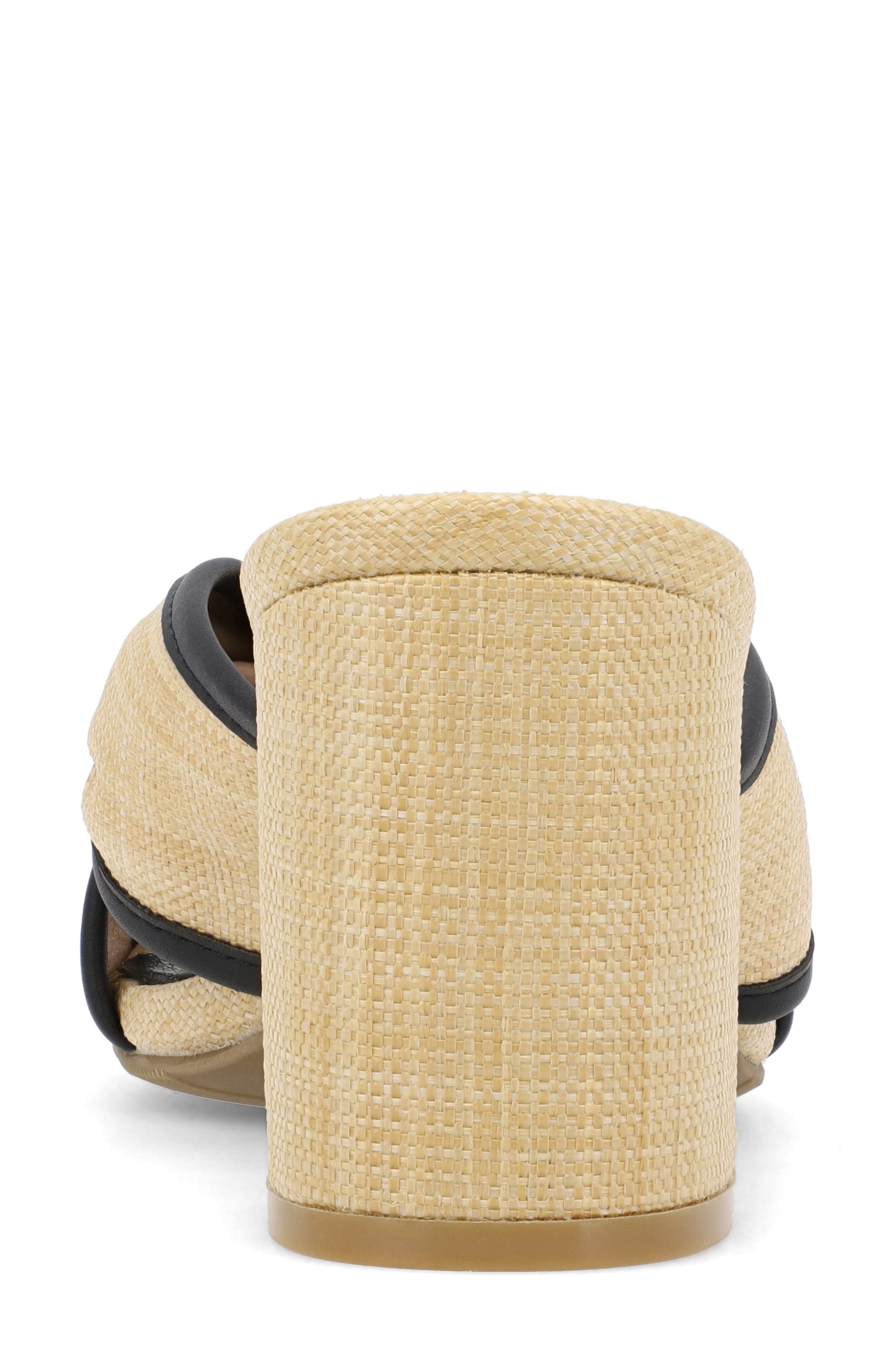 MIA Hania Block Heel Sandal, Alternate, color, Natural With Black