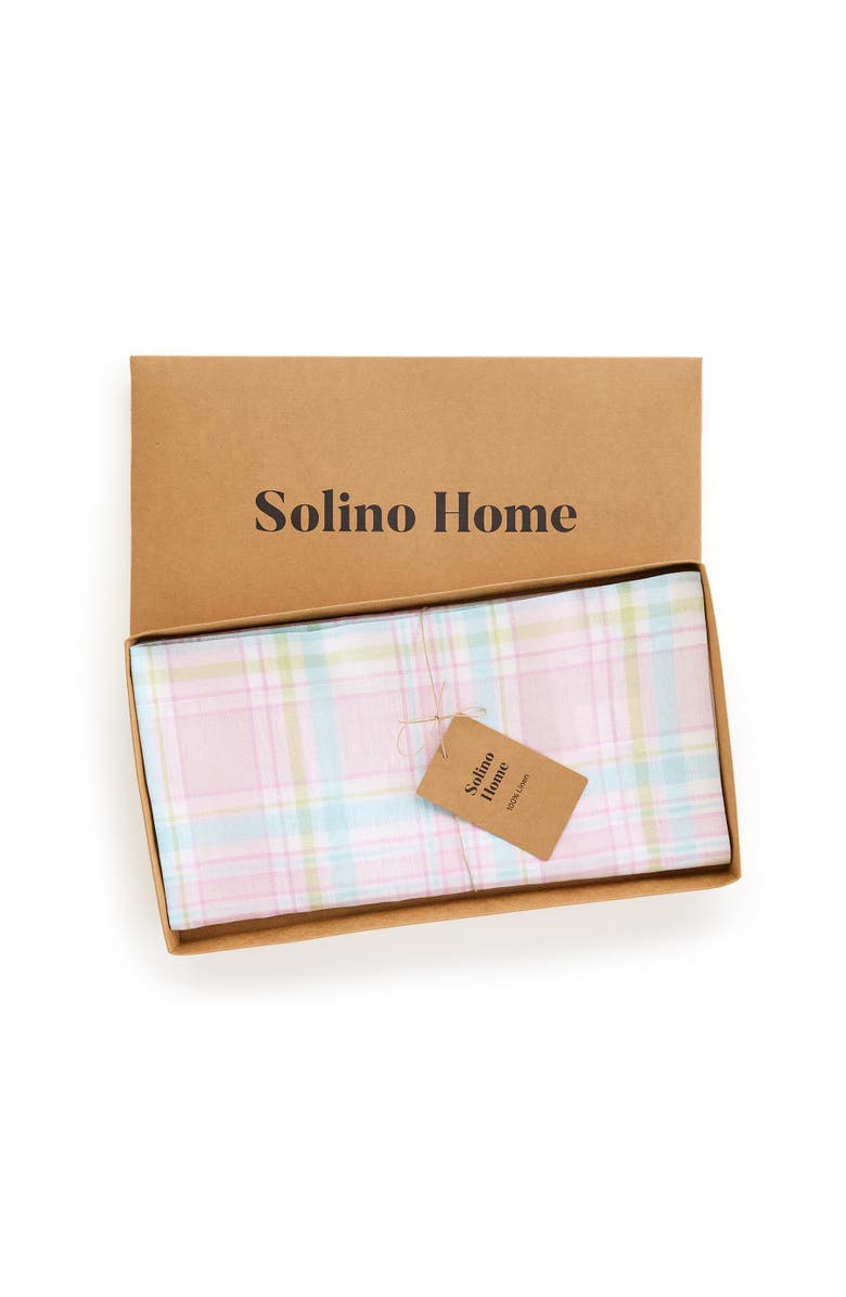 Solino Home Linen Table Throw - Palm Beach Plaid, Alternate, color, Palm Beach Plaid