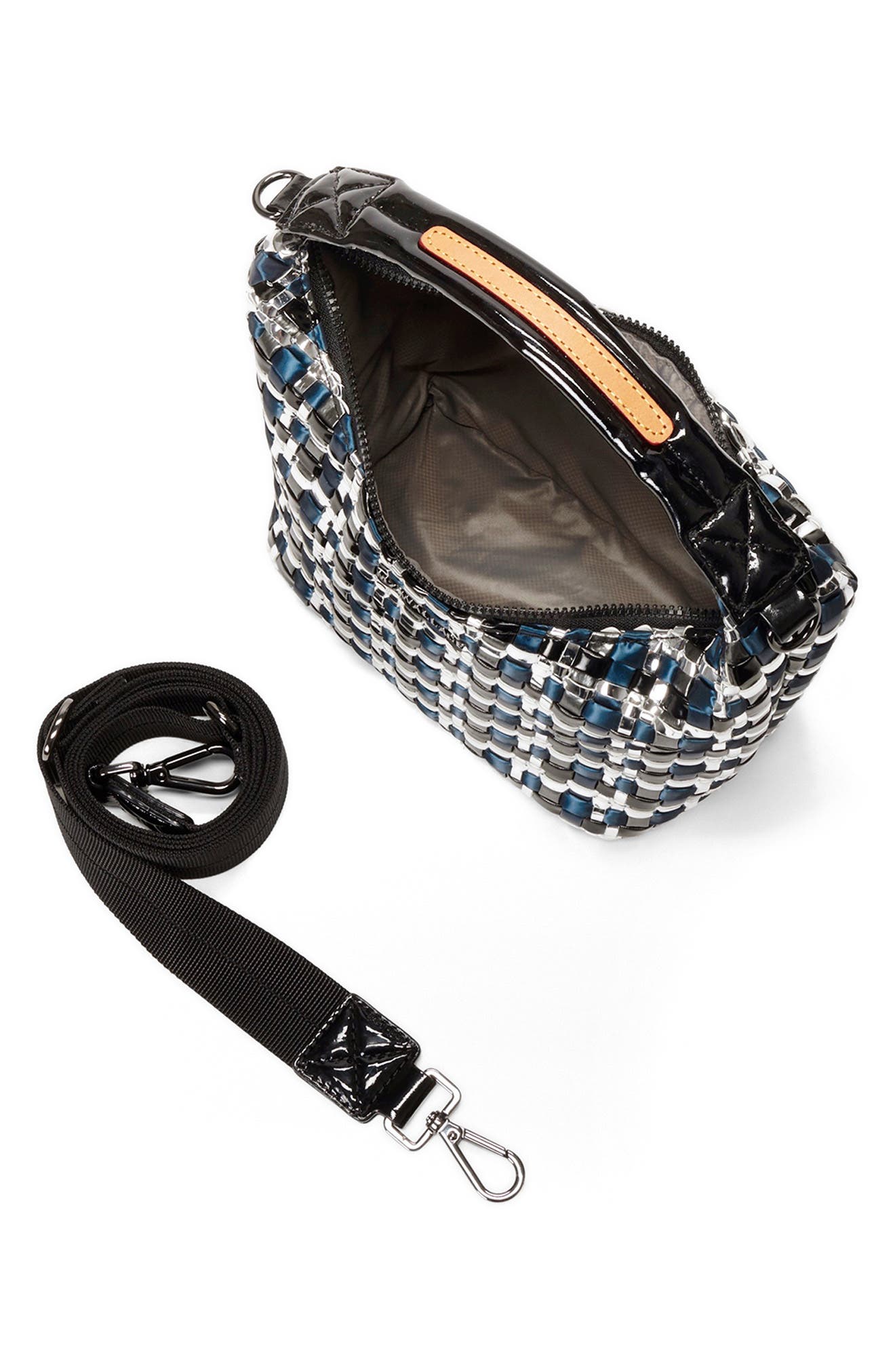 MZ Wallace Mini Woven Nylon Hobo, Alternate, color, 