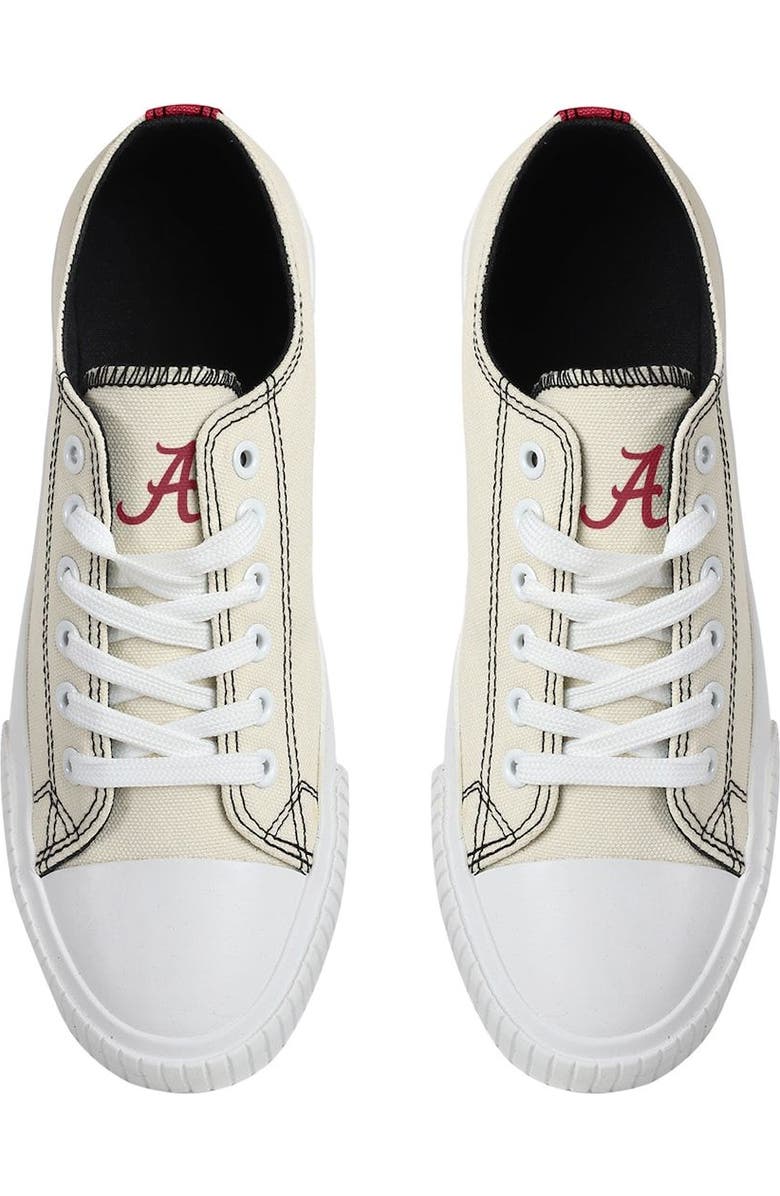 FOCO Women's FOCO Cream Alabama Crimson Tide Low Top Canvas Shoes, Alternate, color,