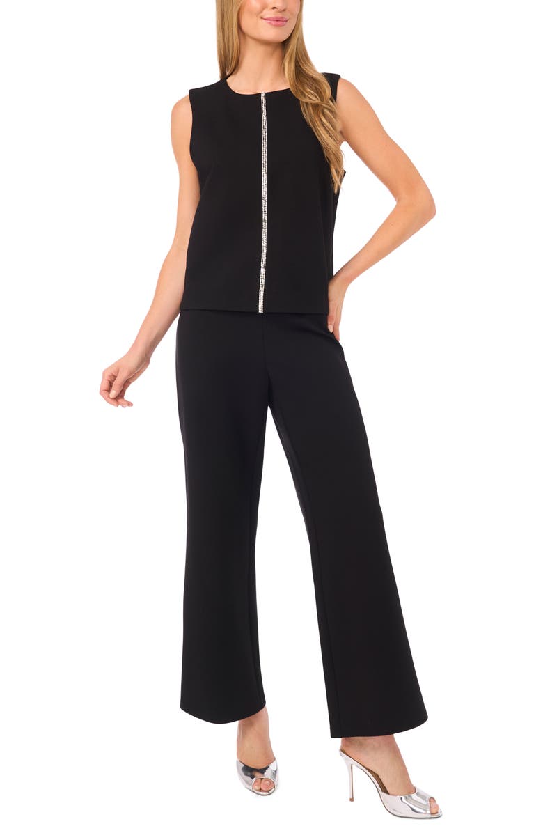 Halogen<sup>®</sup> Rhinestone Accent Sleeveless Top, Alternate, color, Rich Black