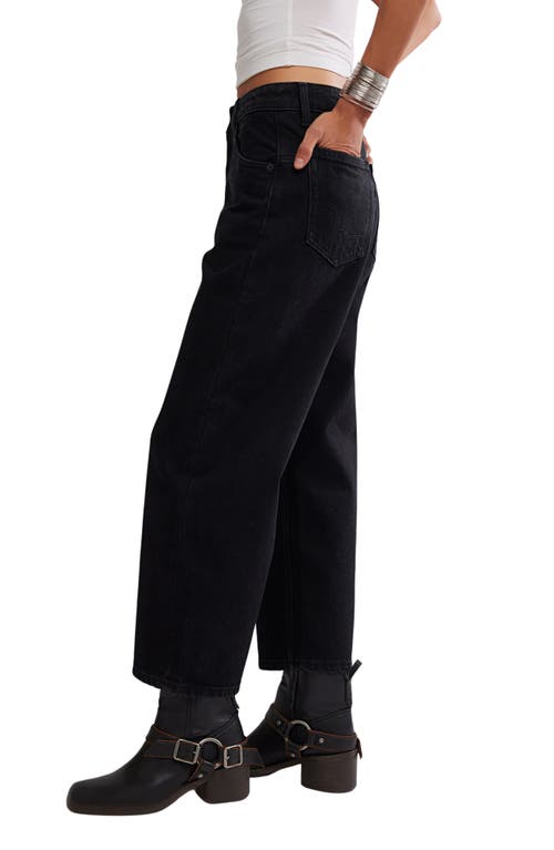 Free People Deep Trance Ankle Boyfriend Jeans In Black