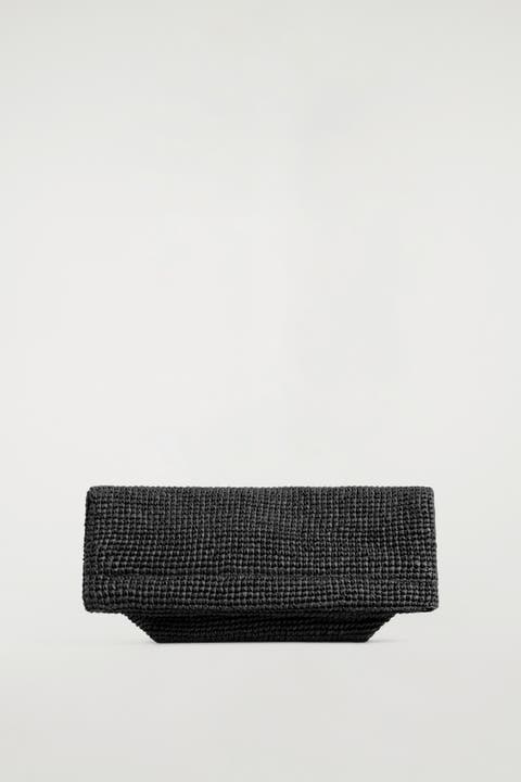 Folded Clutch Bag - Straw
