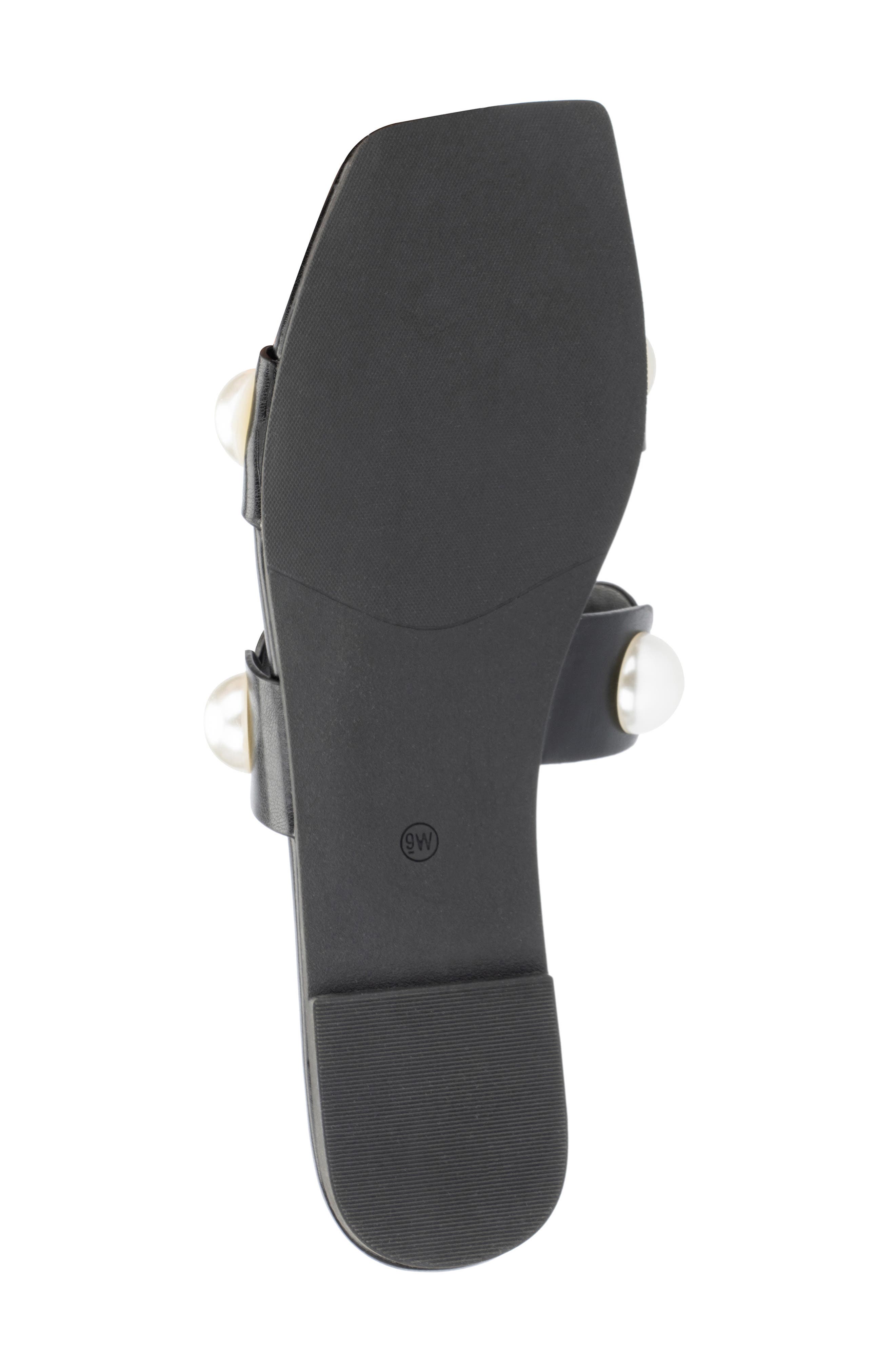 Fashion to Figure Sage Faux Pearl Studded Slide Sandal - Wide Width, Alternate, color, 