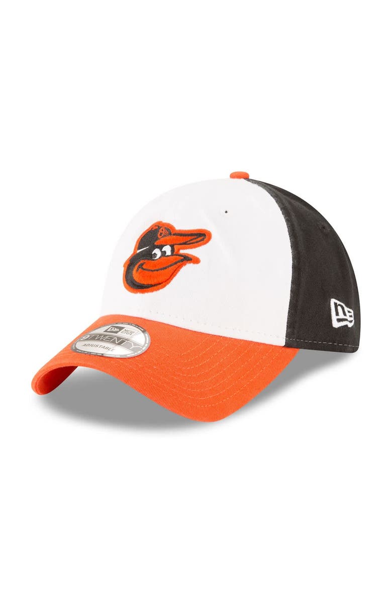 New Era Men's New Era White/Orange Baltimore Orioles 2024 MLB Postseason Side Patch 9TWENTY Adjustable Hat, Alternate, color,
