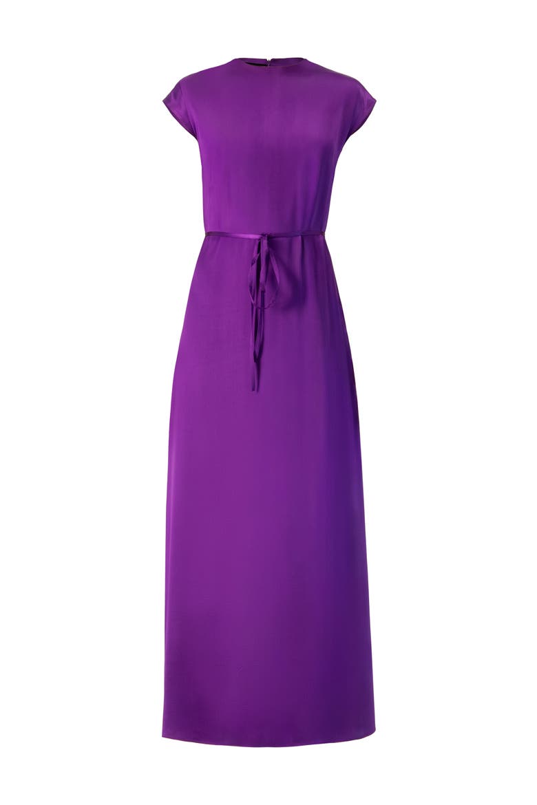 Sleeveless Satin Long Dress, Alternate, color, Purple