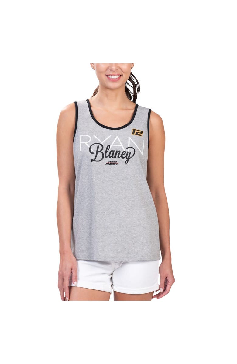 G-III 4HER BY CARL BANKS Women's G-III 4Her by Carl Banks Heather Gray Ryan Blaney Fastest Lap Fashion Tank, Alternate, color,