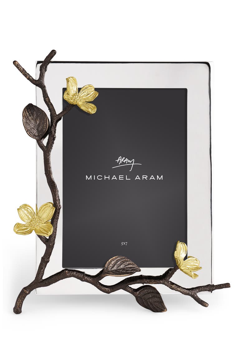 Dogwood Convertible Easel Picture Frame, Alternate, color, BRASS/ GOLD