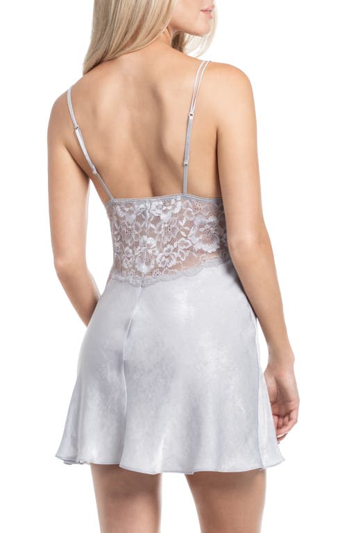 In Bloom By Jonquil Lace Trim Chemise In Gray