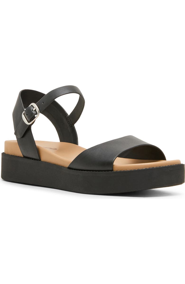 Blondo Roswell Water Resistant Platform Sandal, Main, color, Black Leather