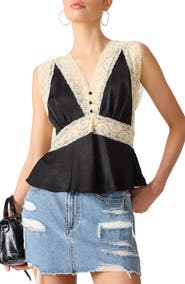 Steve Madden Elinor Lace Accent Top