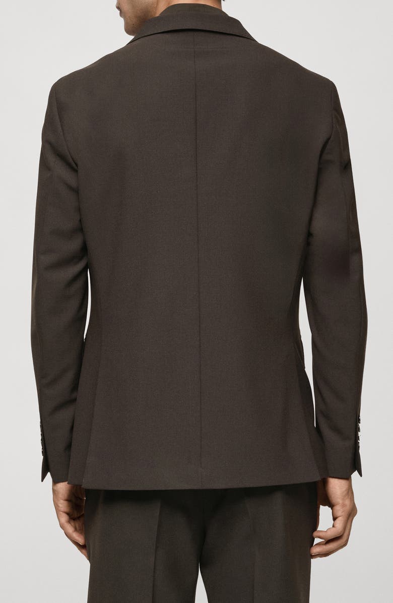 MANGO Slim Fit Wool Blend Sport Coat, Alternate, color, Brown