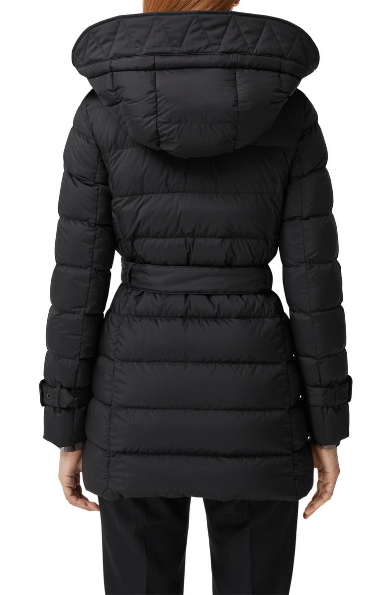 Burberry Ashwick Double Breasted Quilted Down Jacket with Removable Hood, Alternate, color,