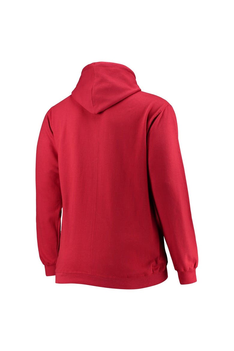 Men's Champion Crimson Alabama Crimson Tide Big & Tall Arch Over Logo Powerblend Pullover Hoodie, Alternate, color, Crimson