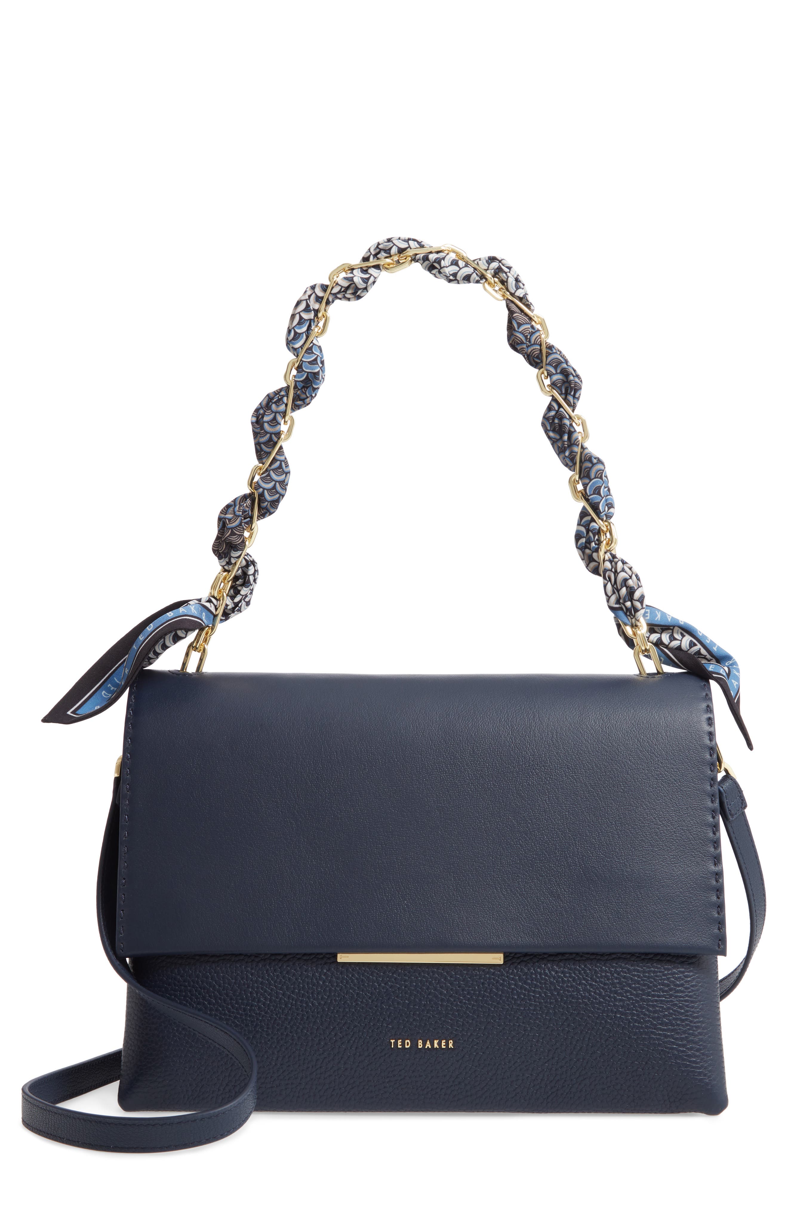 Ted Baker London Evangli Leather Shoulder Bag, Main, color, 