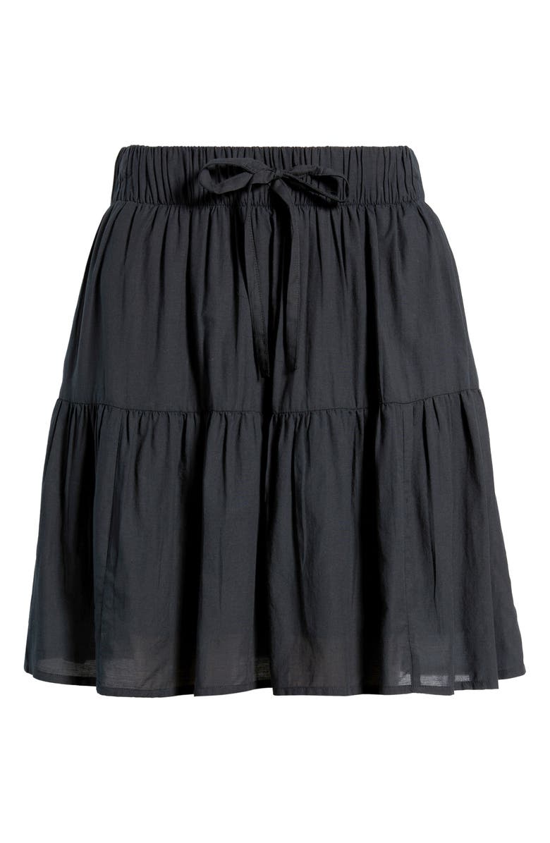 Caslon<sup>®</sup> Tie Waist Miniskirt, Alternate, color, Black