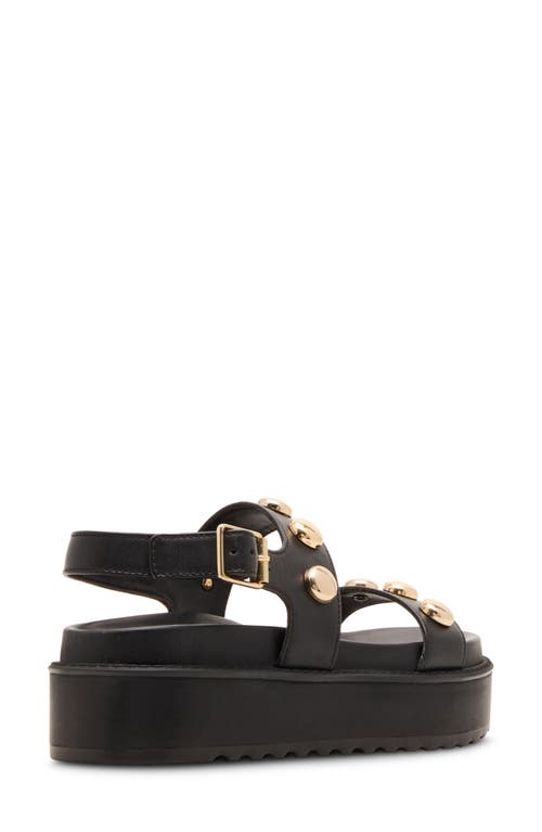 Steve Madden Bia Slingback Platform Sandal In Black Leather