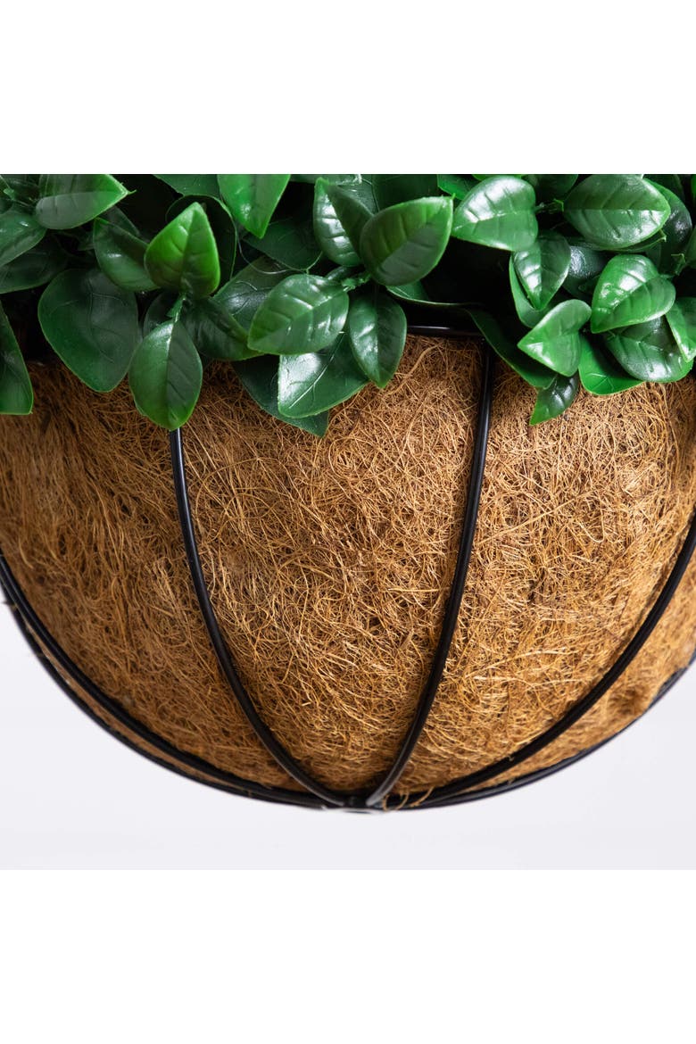 18-in UV Resistant Artificial Gardenia Hanging Basket, Alternate, color, Green/White