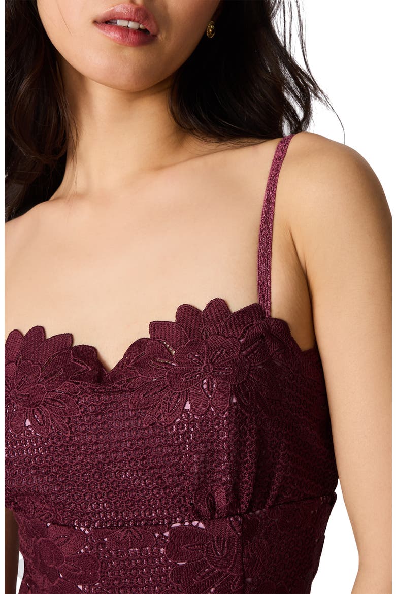 Willow Scalloped Floral Lace Midi Dress, Alternate, color, CHALK VIOLET
