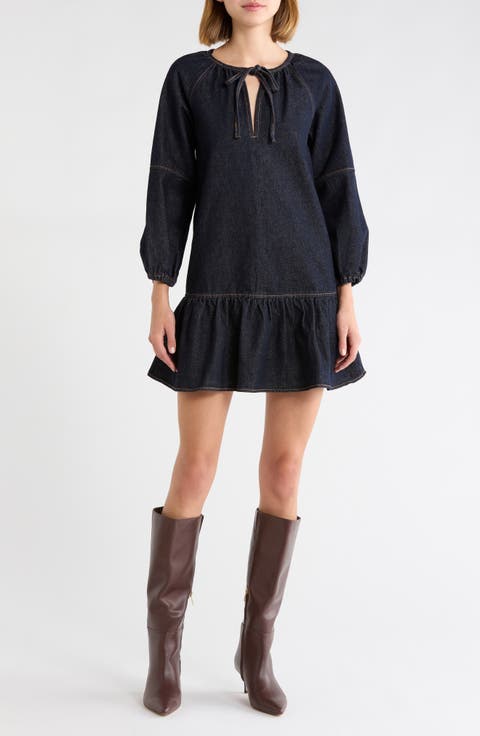 Sawyer Long Sleeve Denim Minidress
