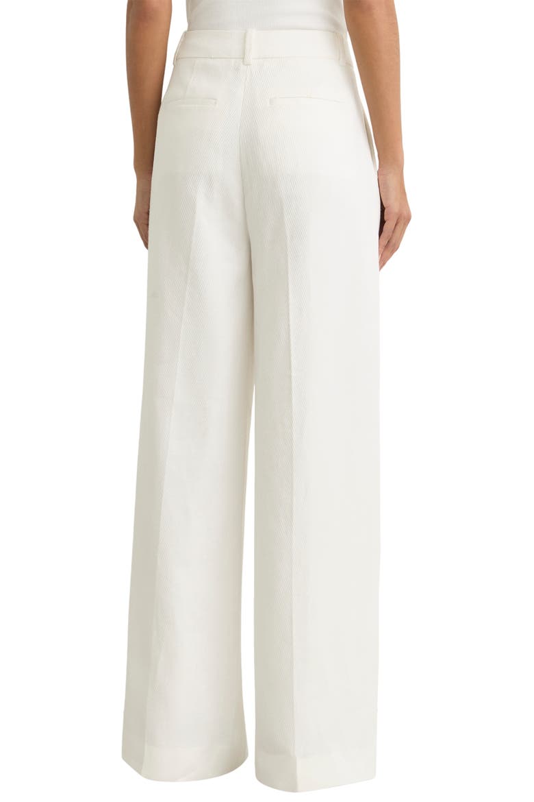 Alyx Linen Blend Wide Leg Trousers, Alternate, color, WHITE