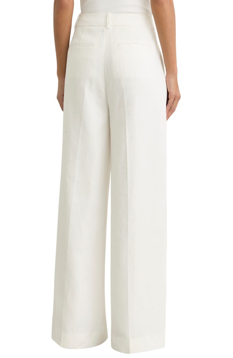 Reiss Alyx Linen Blend Wide Leg Trousers, Alternate, color, White