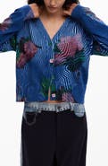 Desigual Floral V-Neck Cardigan